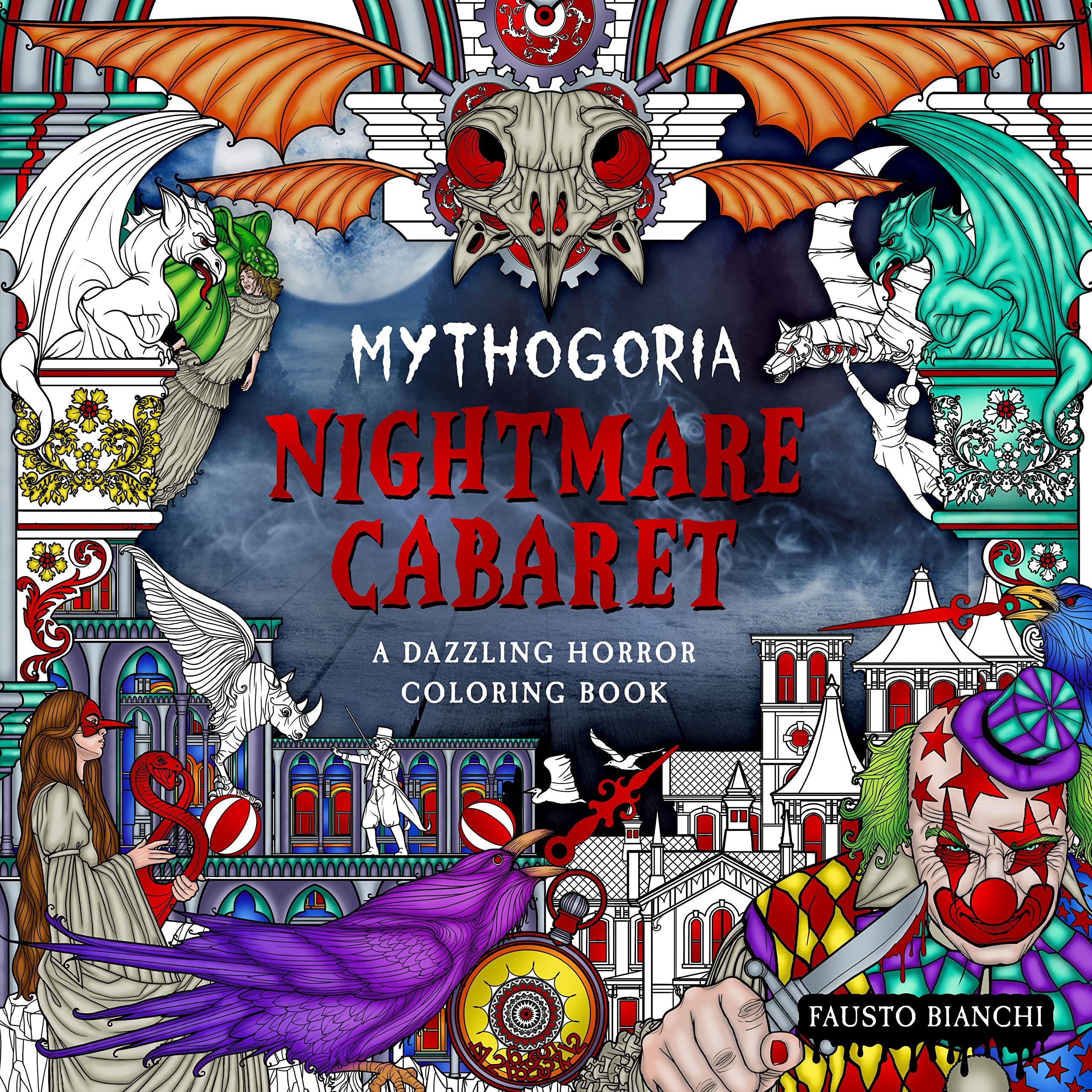 Mythogoria Nightmare Cabaret: A Dazzling Horror Coloring Book Hobbies & Crafts