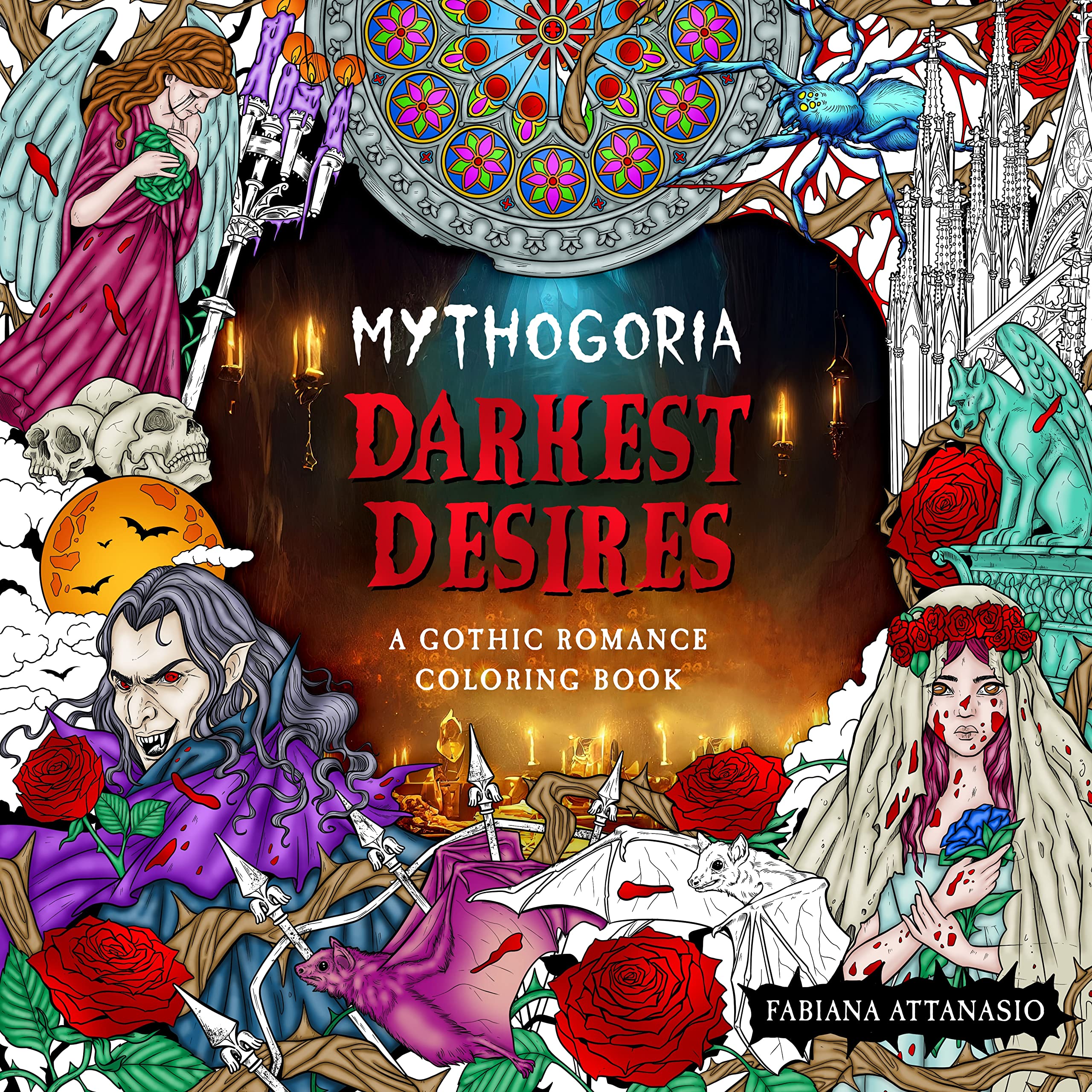 Darkest Desires: A Gothic Romance Coloring Book book