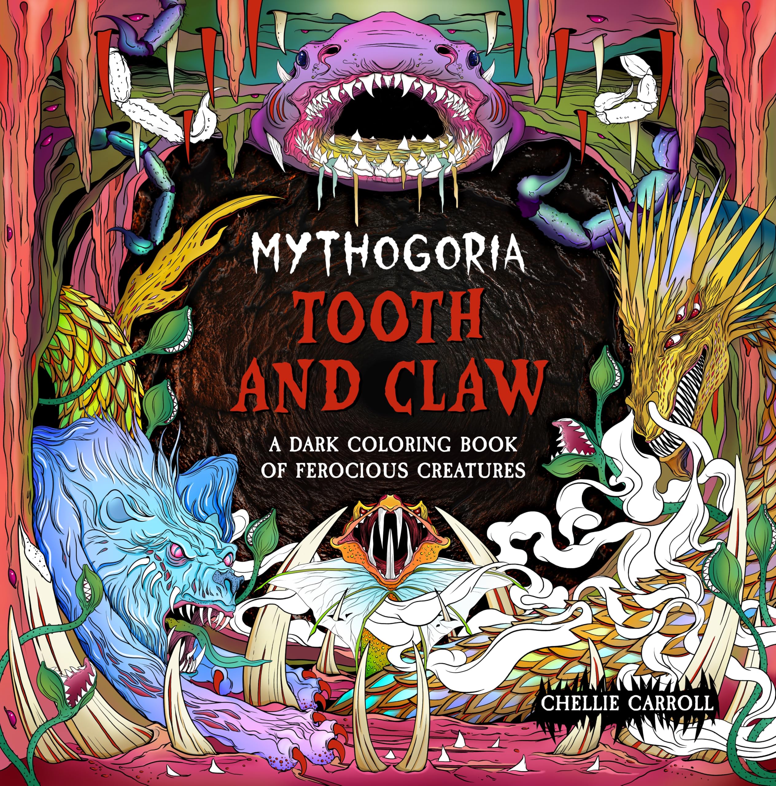 Tooth and Claw: A Dark Coloring Book of Ferocious Creatures (Mythogoria) Hobbies & Crafts