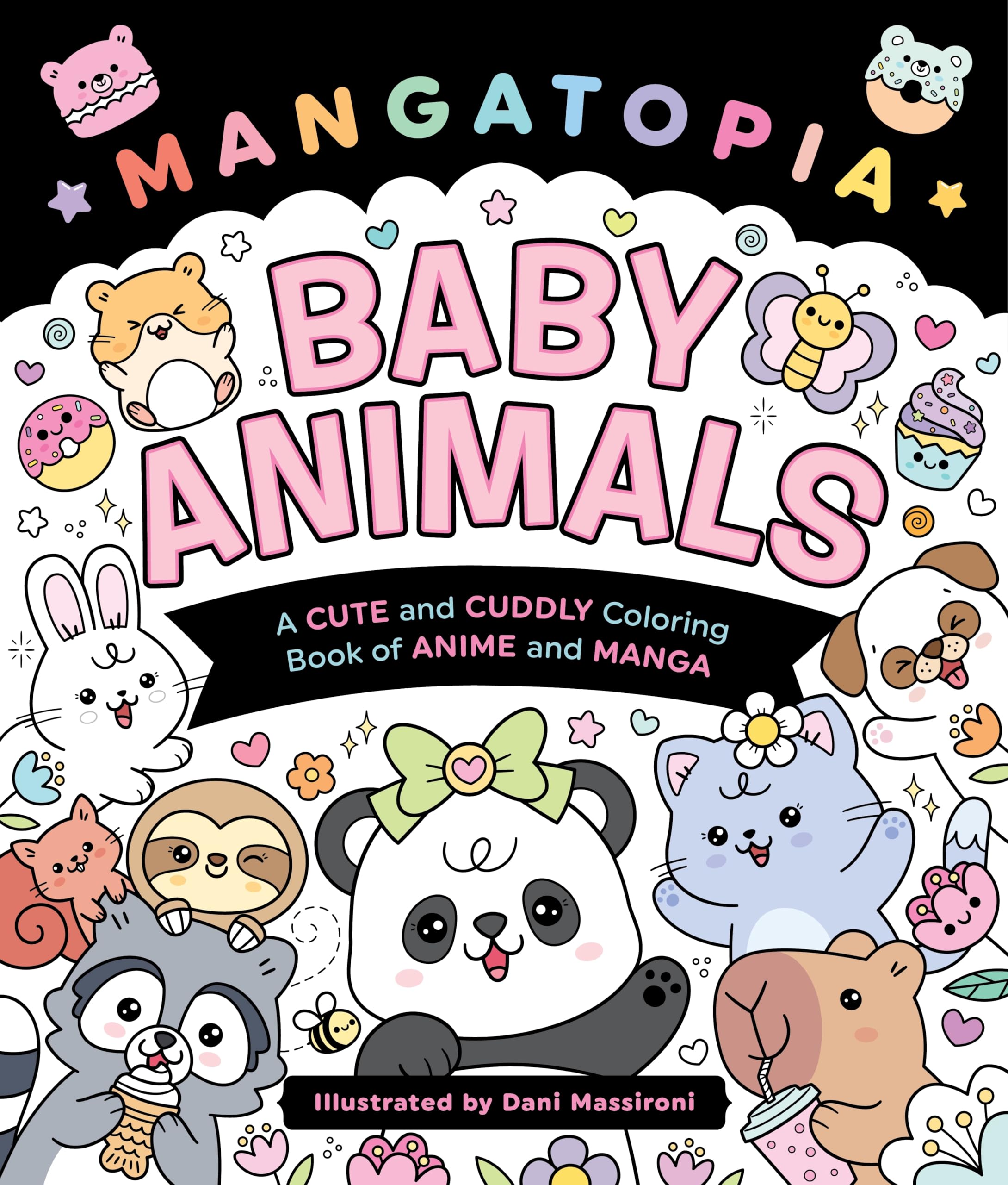 Mangatopia Baby Animals: A Cute and Cuddly Coloring Book Manga