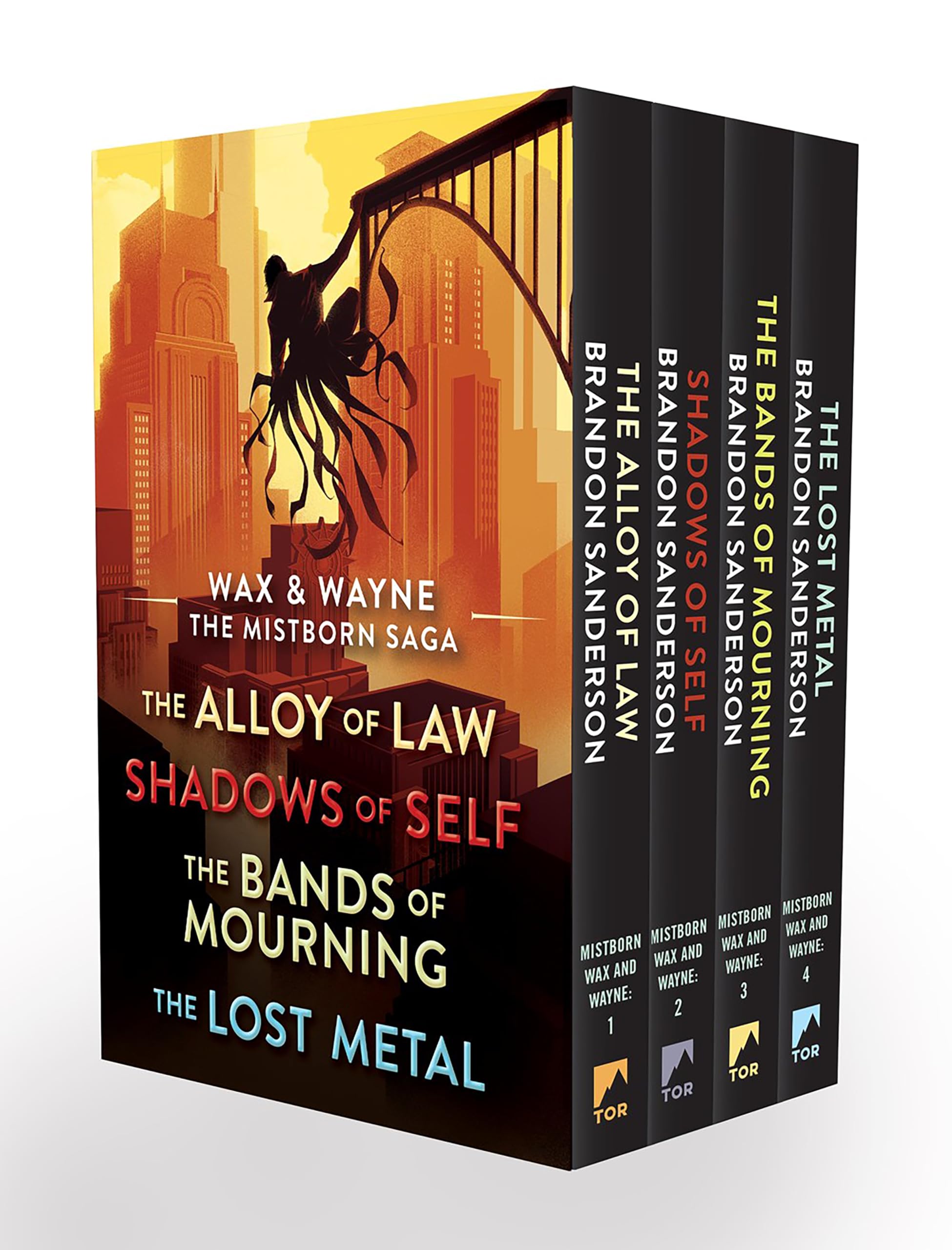 The Mistborn Saga Wax and Wayne: The Alloy of Law, Shadows of Self, The Bands of Mourning, and The Lost Metal (Mistborn Wax and Wayne Saga, 1-4) Action & Adventure