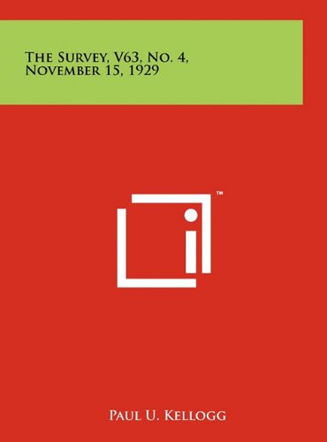 The Survey, V63, No. 4, November 15, 1929 Contemporary literature