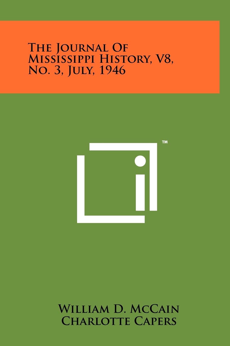 The Journal of Mississippi History, V8, No. 3, July, 1946 Contemporary literature
