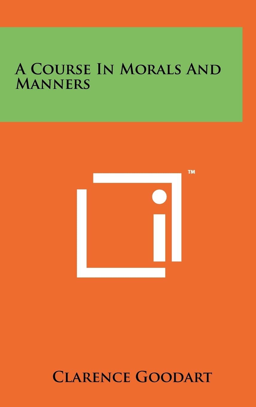 A Course in Morals and Manners Philosophy