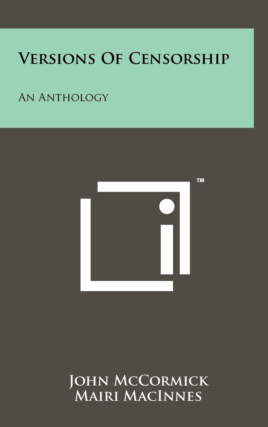 Product Image: Versions of Censorship: An Anthology
