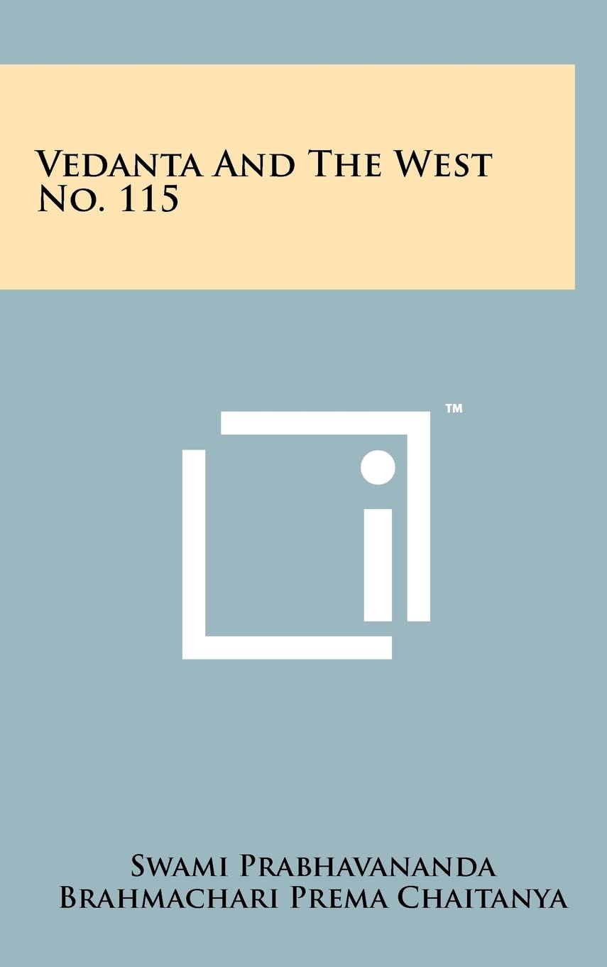 Vedanta and the West No. 115 Contemporary literature