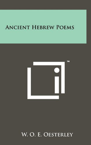 Product Image: Ancient Hebrew Poems