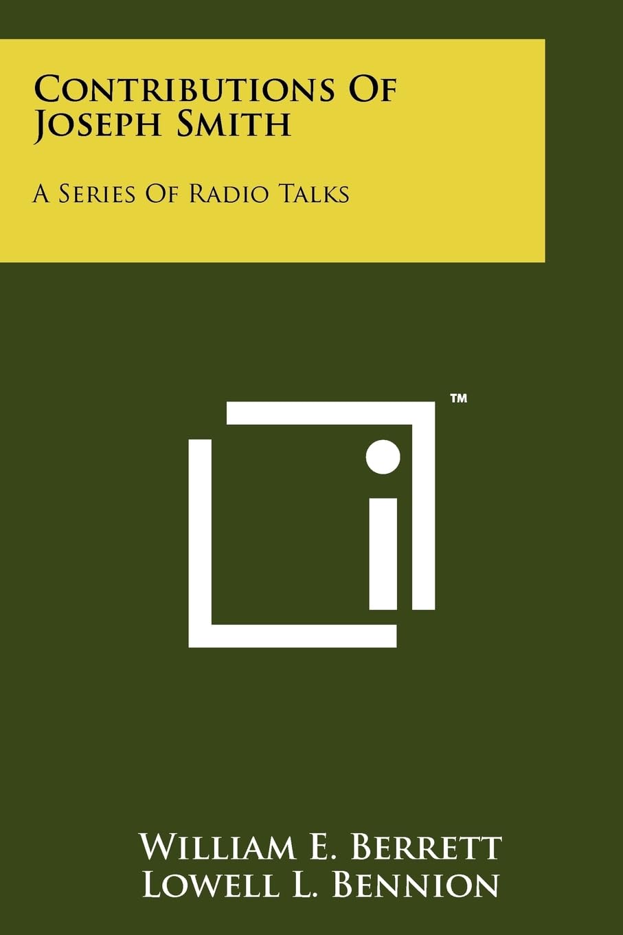Contributions of Joseph Smith: A Series of Radio Talks Contemporary literature