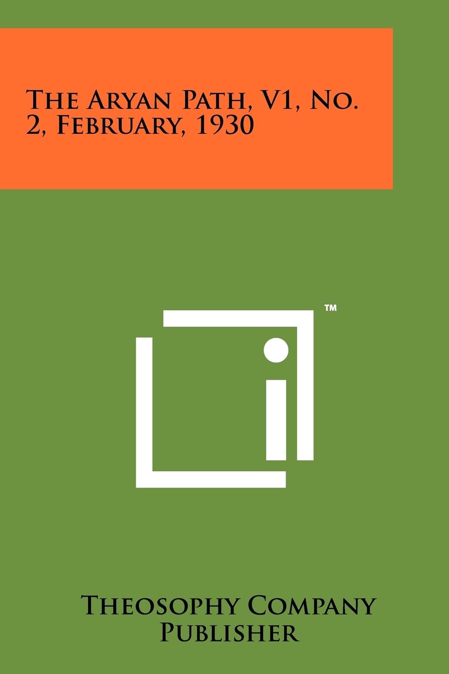 The Aryan Path, V1, No. 2, February, 1930 Contemporary literature