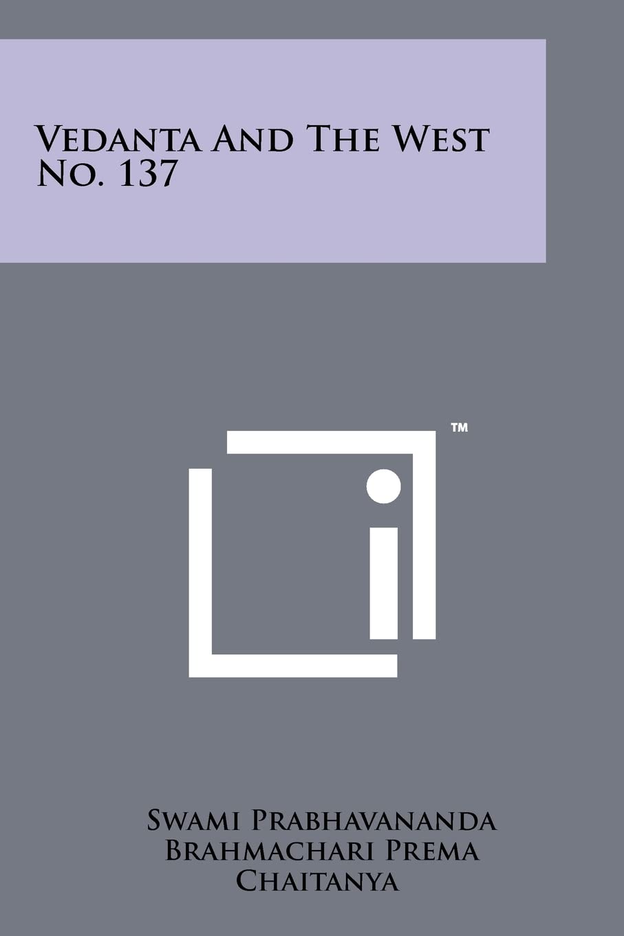Vedanta and the West No. 137 Contemporary literature
