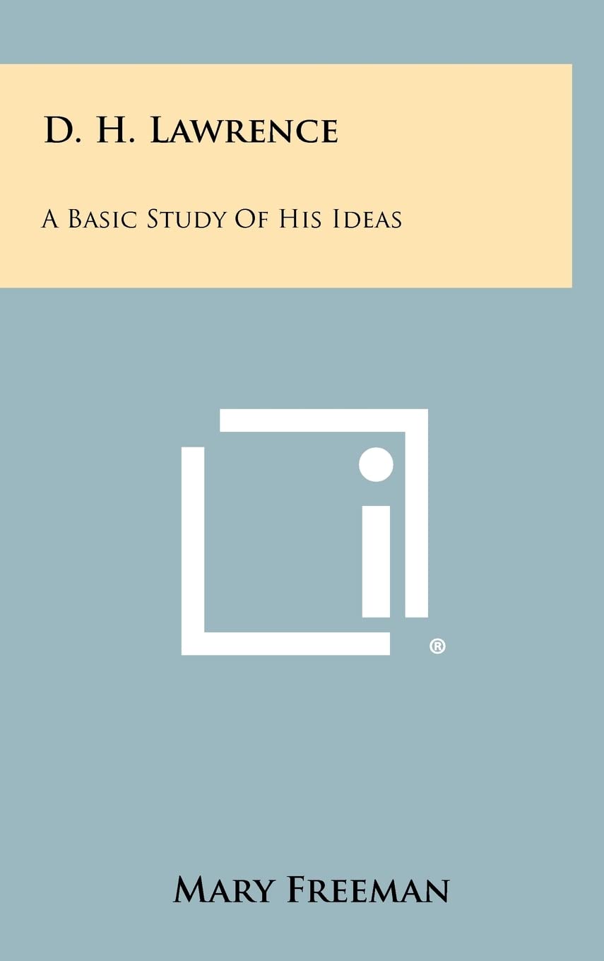Product Image: D. H. Lawrence: A Basic Study Of His Ideas