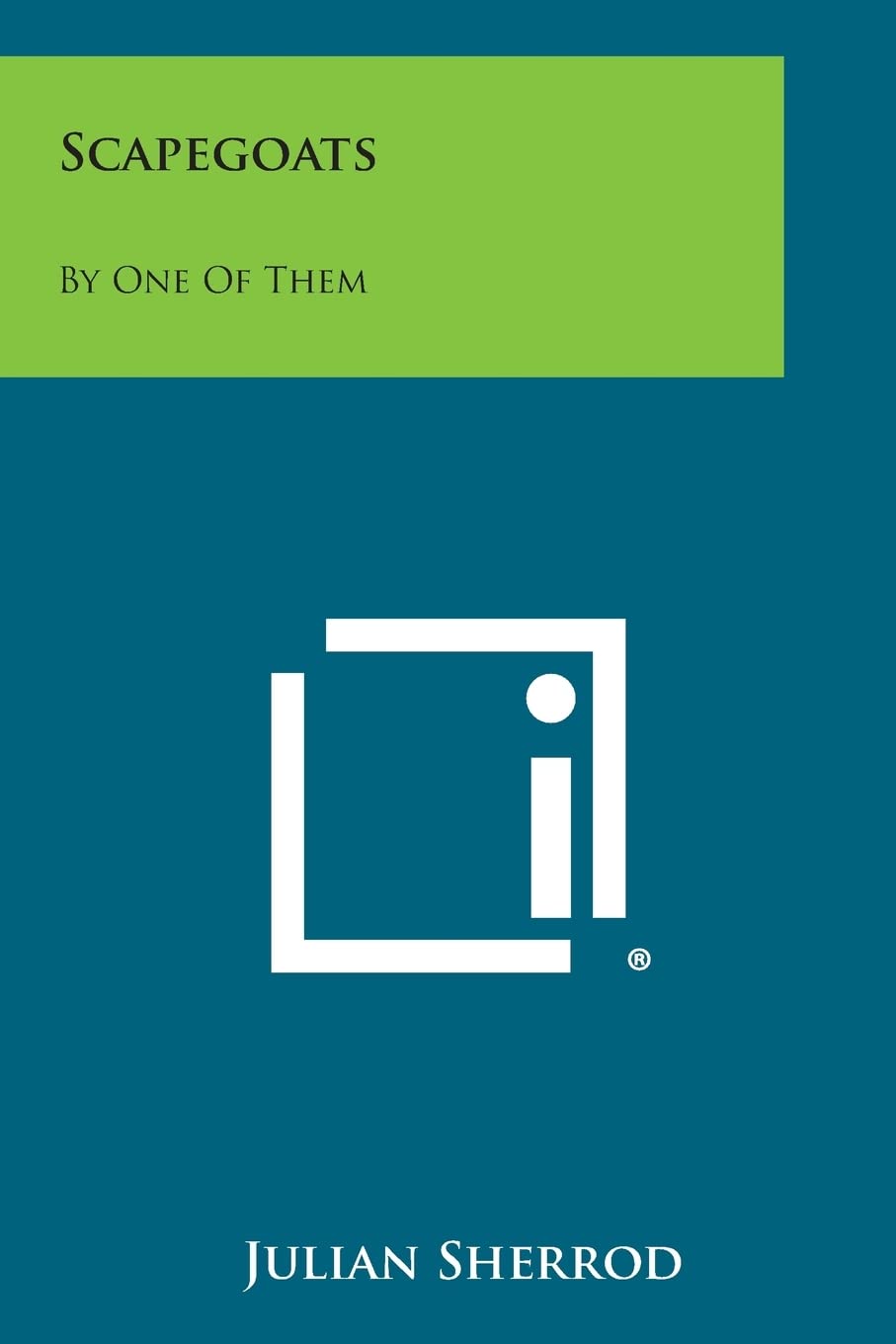 Scapegoats: By One of Them Contemporary literature