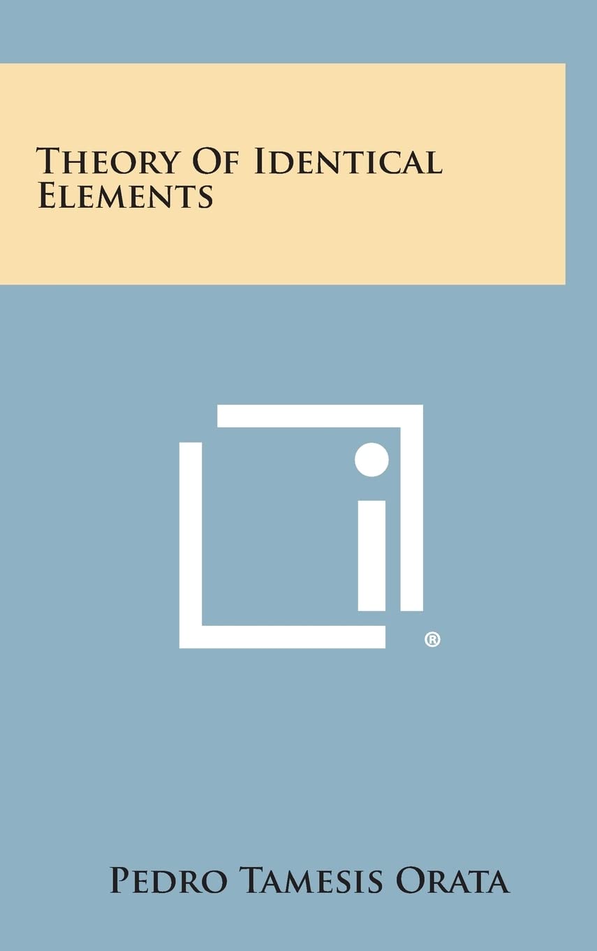 Product Image: Theory of Identical Elements