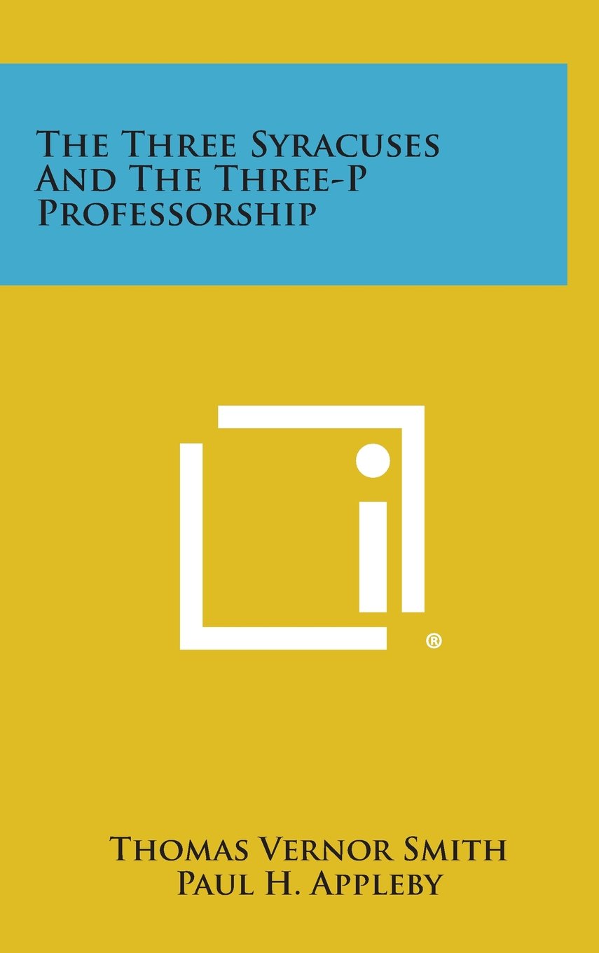 The Three Syracuses and the Three-P Professorship Contemporary literature