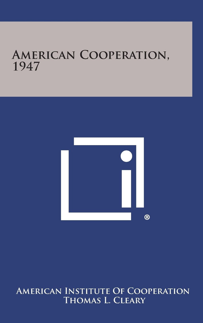 American Cooperation, 1947 Contemporary literature