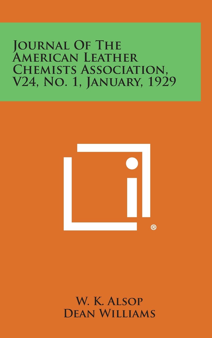 Journal of the American Leather Chemists Association, V24, No. 1, January, 1929 Contemporary literature