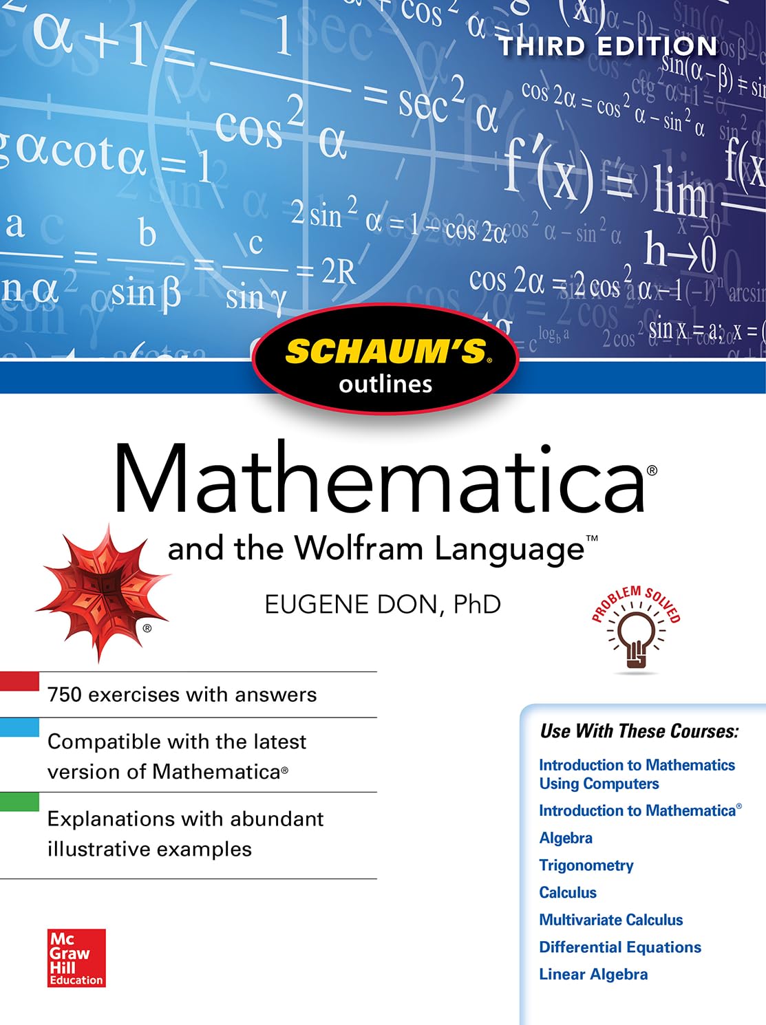 Product Image: Schaum's Outline of Mathematica, Third Edition