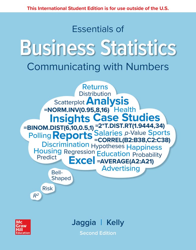 ISE Essentials of Business Statistics book