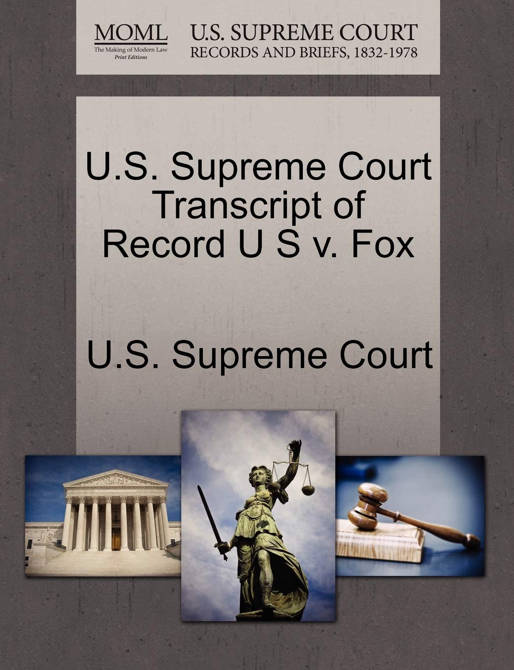 U.S. Supreme Court Transcript of Record U S V. Fox Law