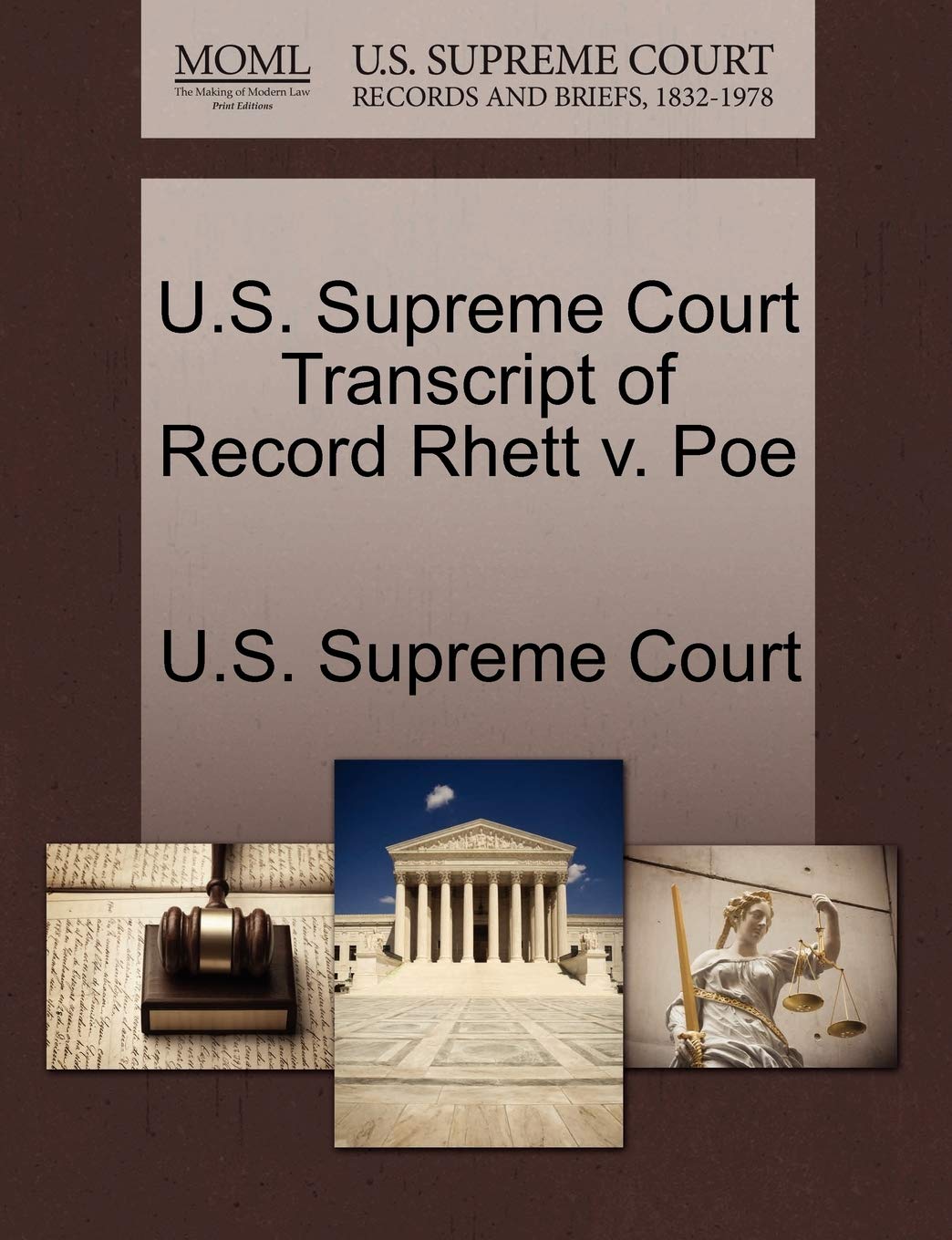 U.S. Supreme Court Transcript of Record Rhett V. Poe Law