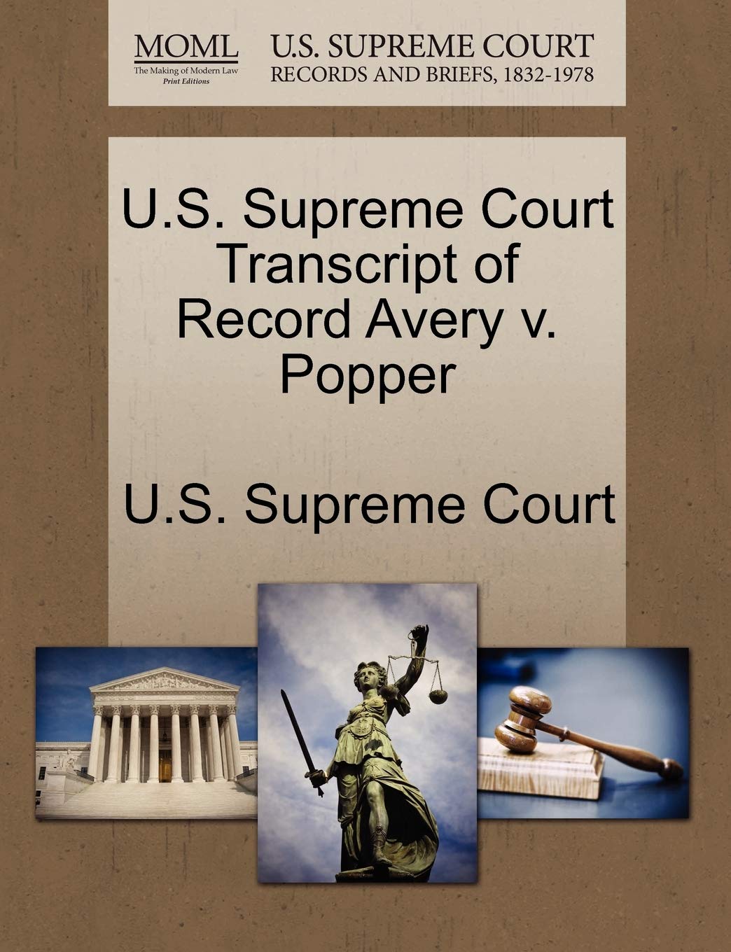 U.S. Supreme Court Transcript of Record Avery V. Popper Law