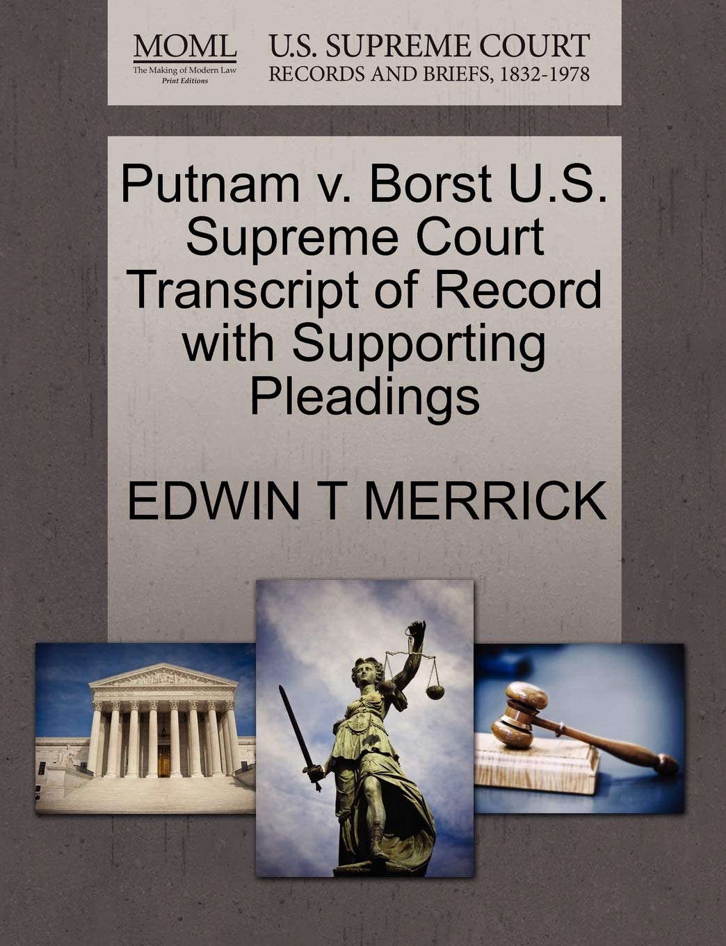 Putnam V. Borst U.S. Supreme Court Transcript of Record with Supporting Pleadings Law