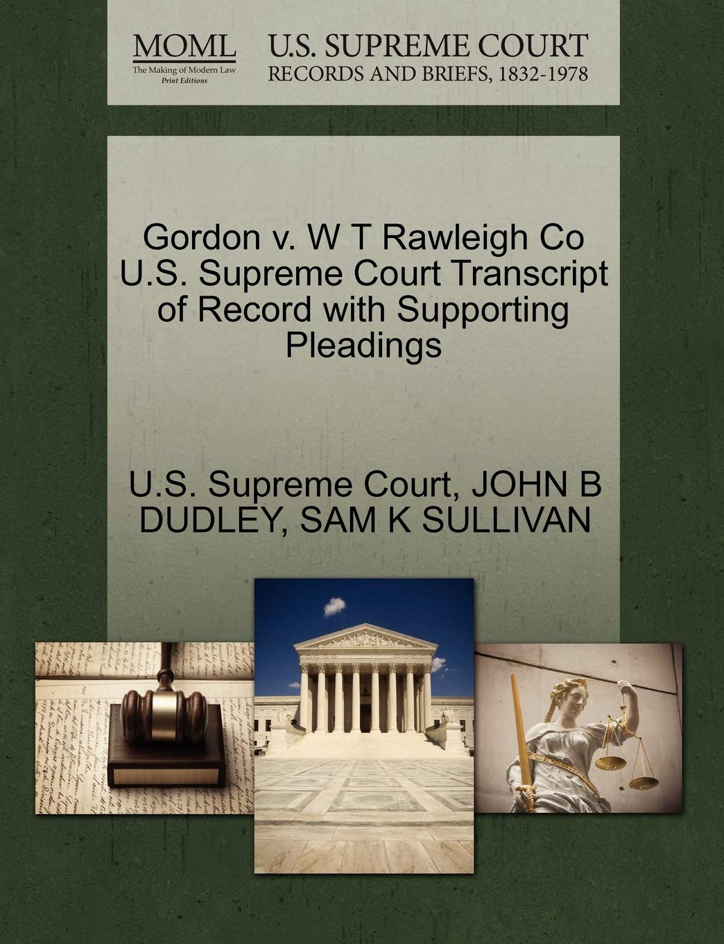 Gordon V. W T Rawleigh Co U.S. Supreme Court Transcript of Record with Supporting Pleadings Law