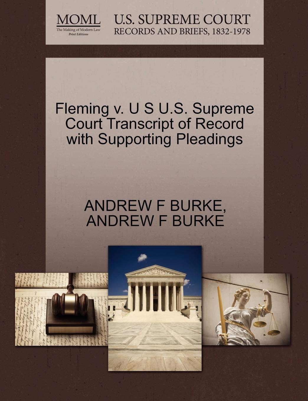 Fleming V. U S U.S. Supreme Court Transcript of Record with Supporting Pleadings Law
