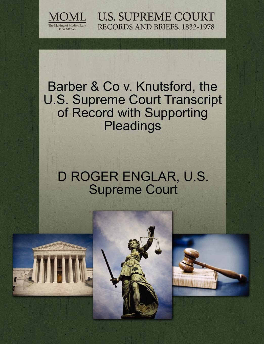 Barber & Co V. Knutsford, the U.S. Supreme Court Transcript of Record with Supporting Pleadings Law
