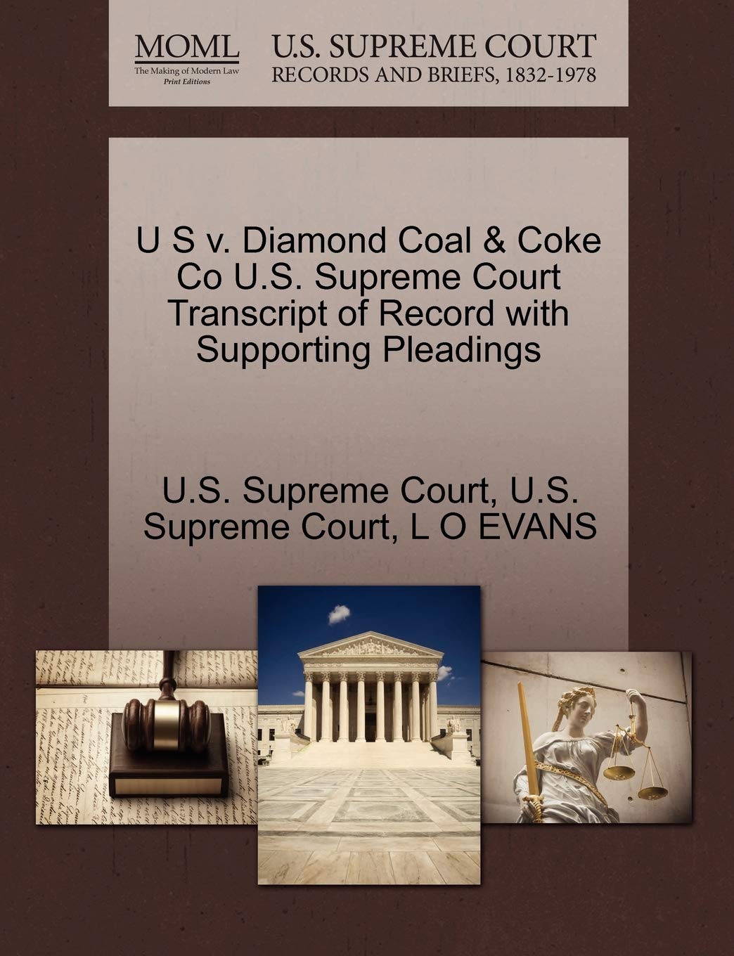 U S V. Diamond Coal & Coke Co U.S. Supreme Court Transcript of Record with Supporting Pleadings Law