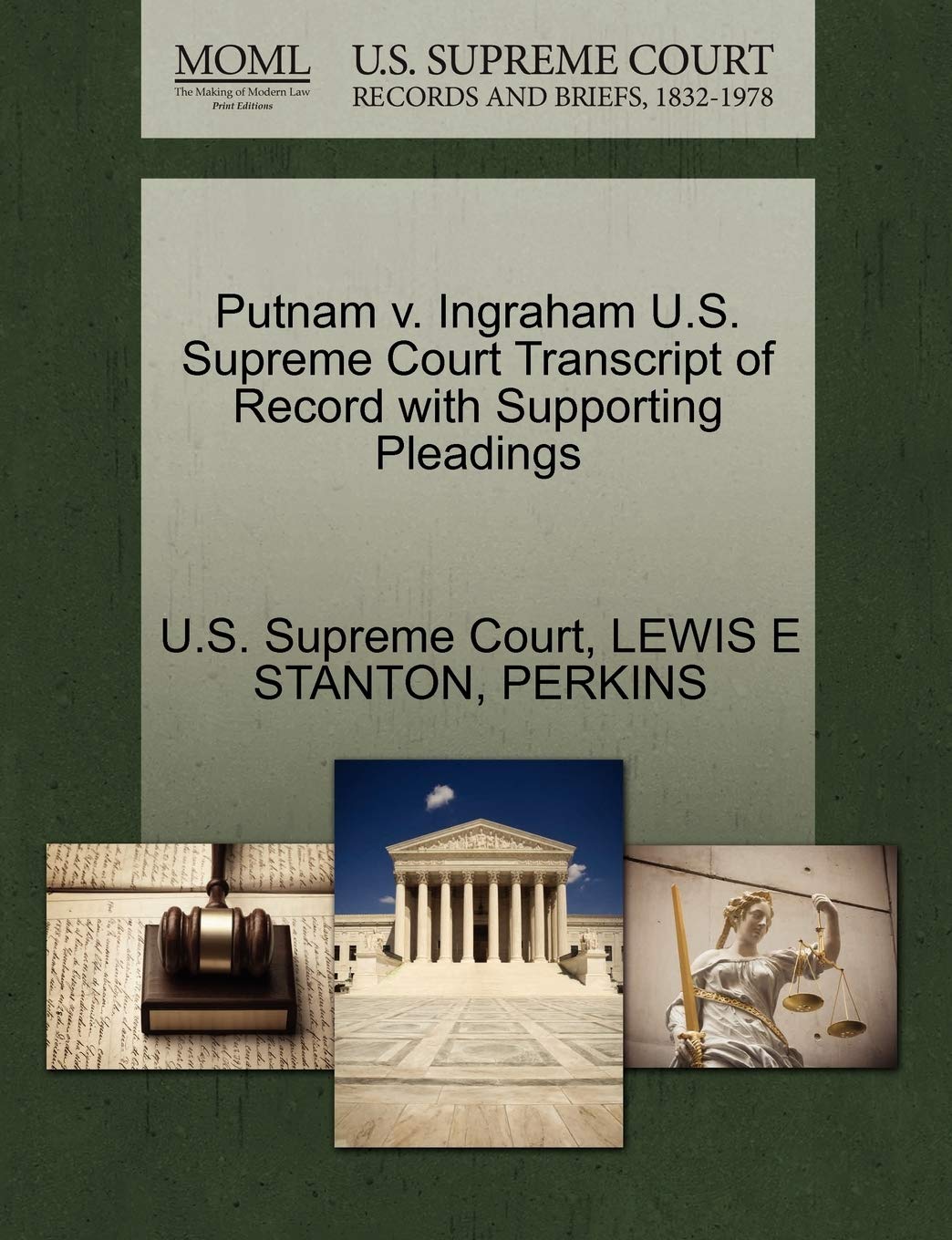 Putnam V. Ingraham U.S. Supreme Court Transcript of Record with Supporting Pleadings Law