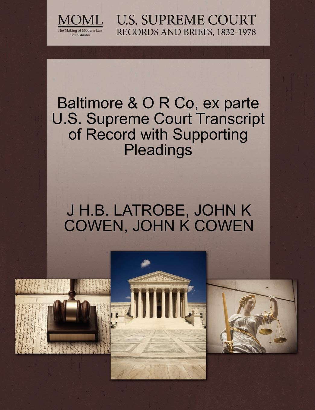 Baltimore & O R Co, Ex Parte U.S. Supreme Court Transcript of Record with Supporting Pleadings Law