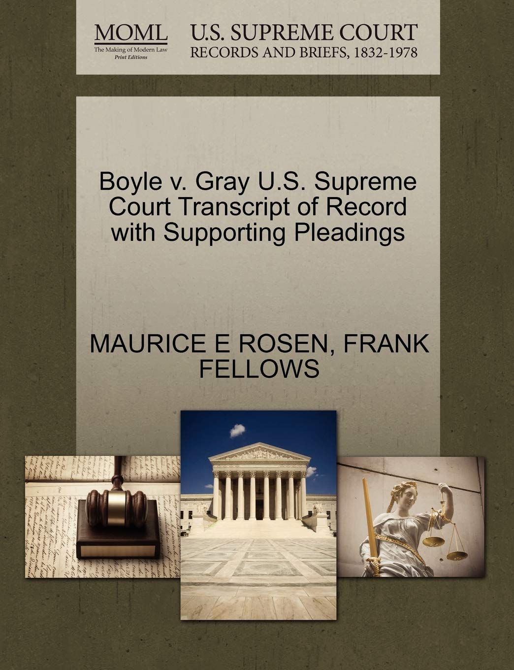 Boyle V. Gray U.S. Supreme Court Transcript of Record with Supporting Pleadings Law