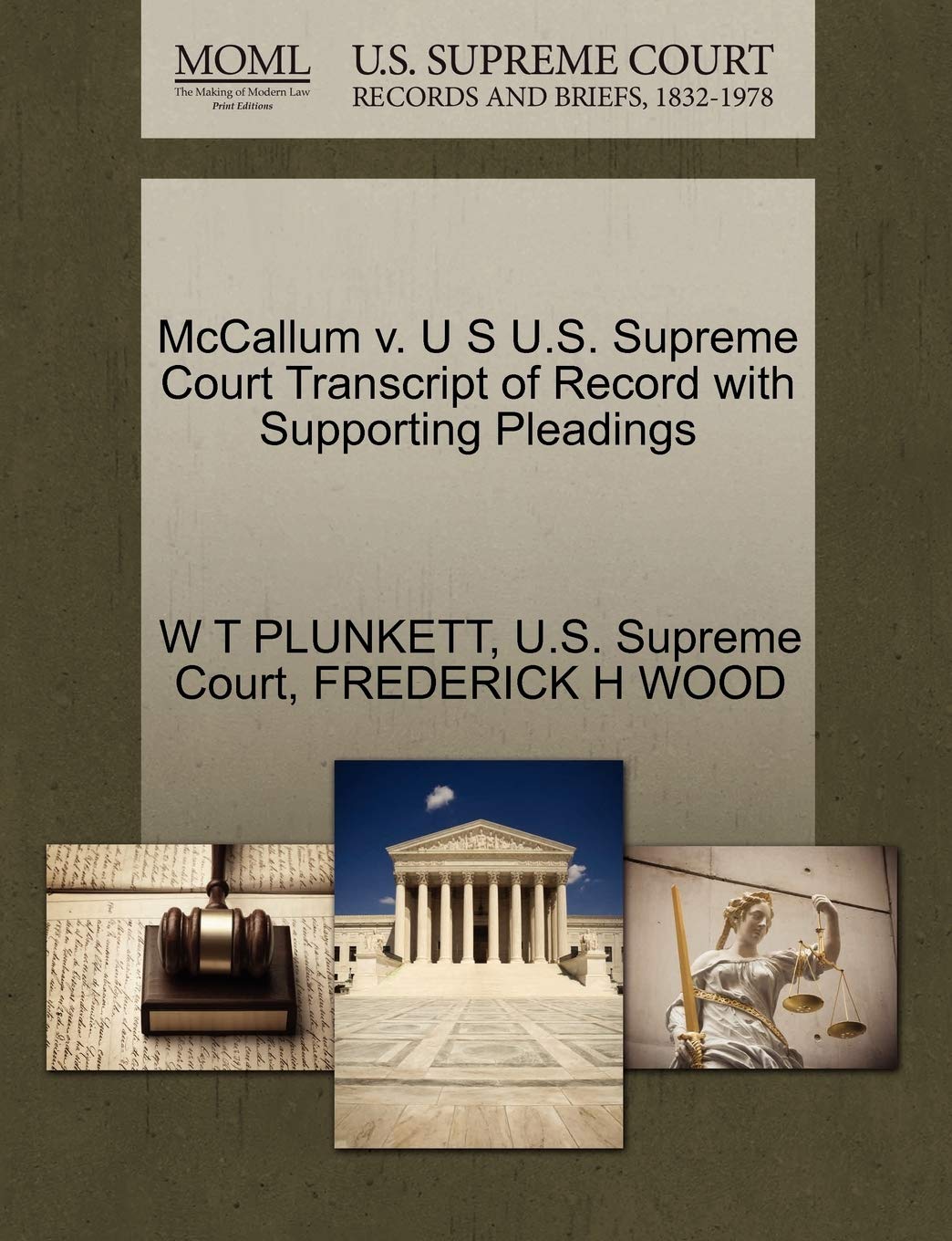 McCallum V. U S U.S. Supreme Court Transcript of Record with Supporting Pleadings Law
