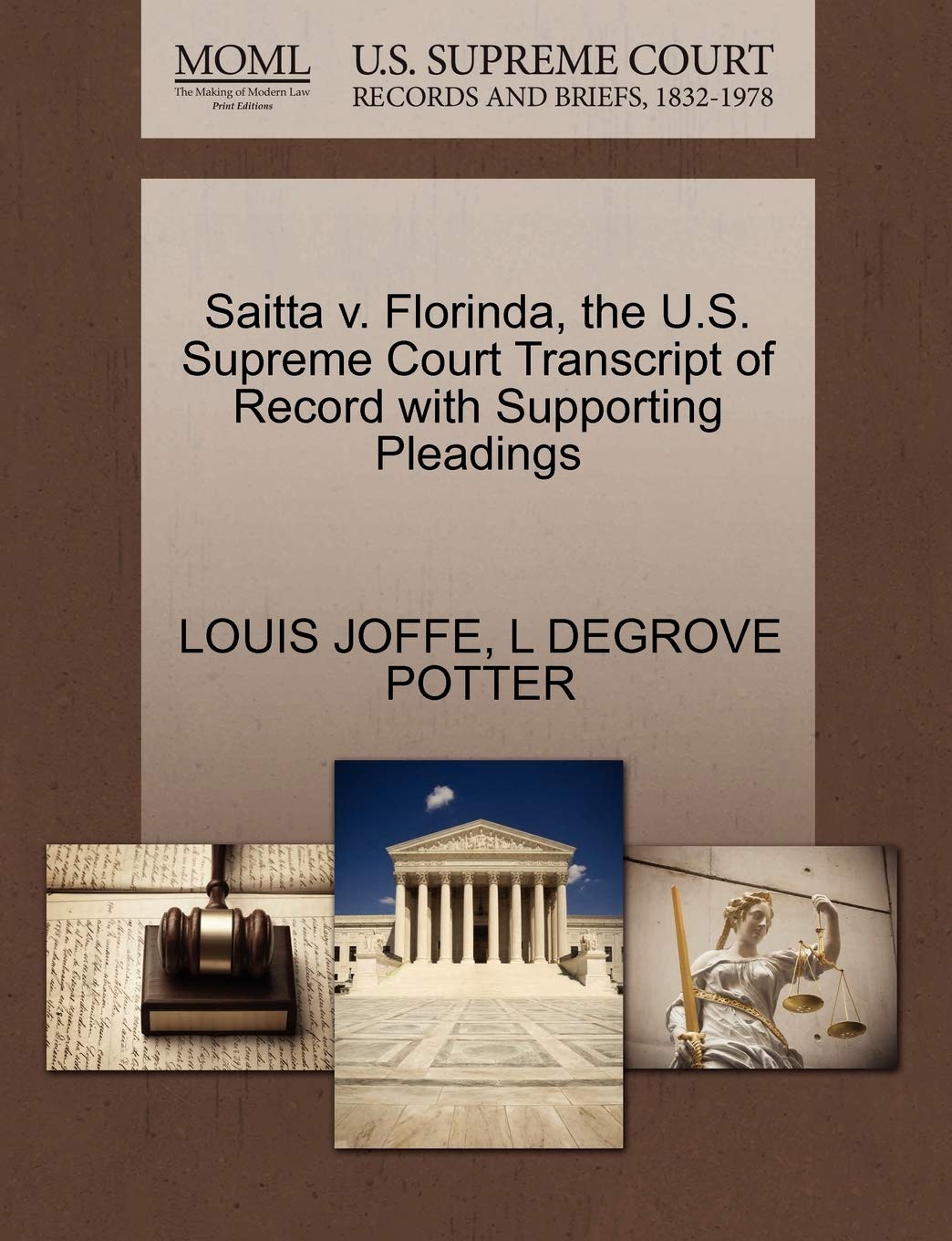Saitta V. Florinda, the U.S. Supreme Court Transcript of Record with Supporting Pleadings Law