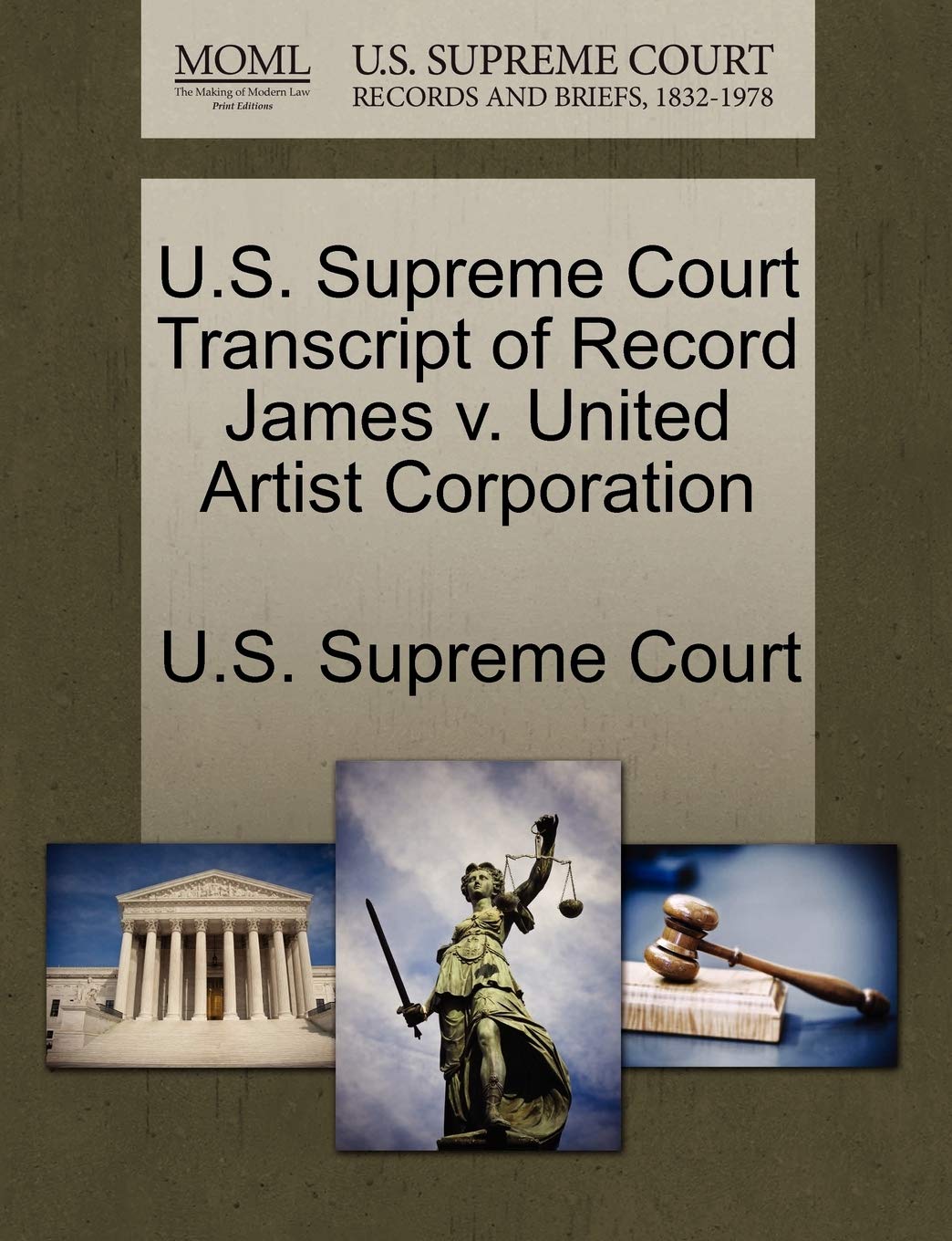 U.S. Supreme Court Transcript of Record James V. United Artist Corporation Law