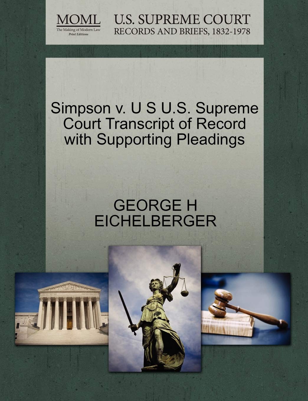 Simpson V. U S U.S. Supreme Court Transcript of Record with Supporting Pleadings Law