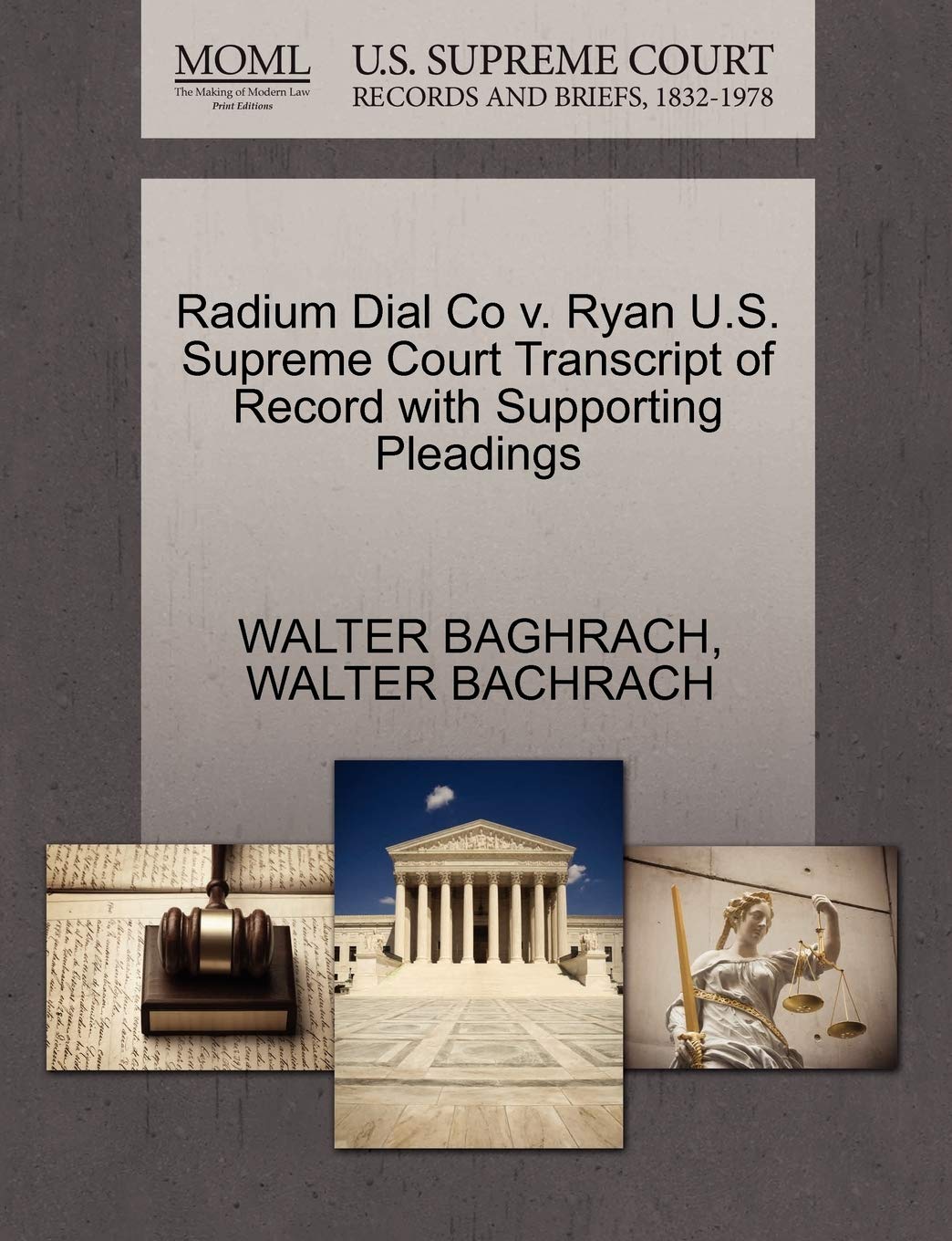 Radium Dial Co V. Ryan U.S. Supreme Court Transcript of Record with Supporting Pleadings Law