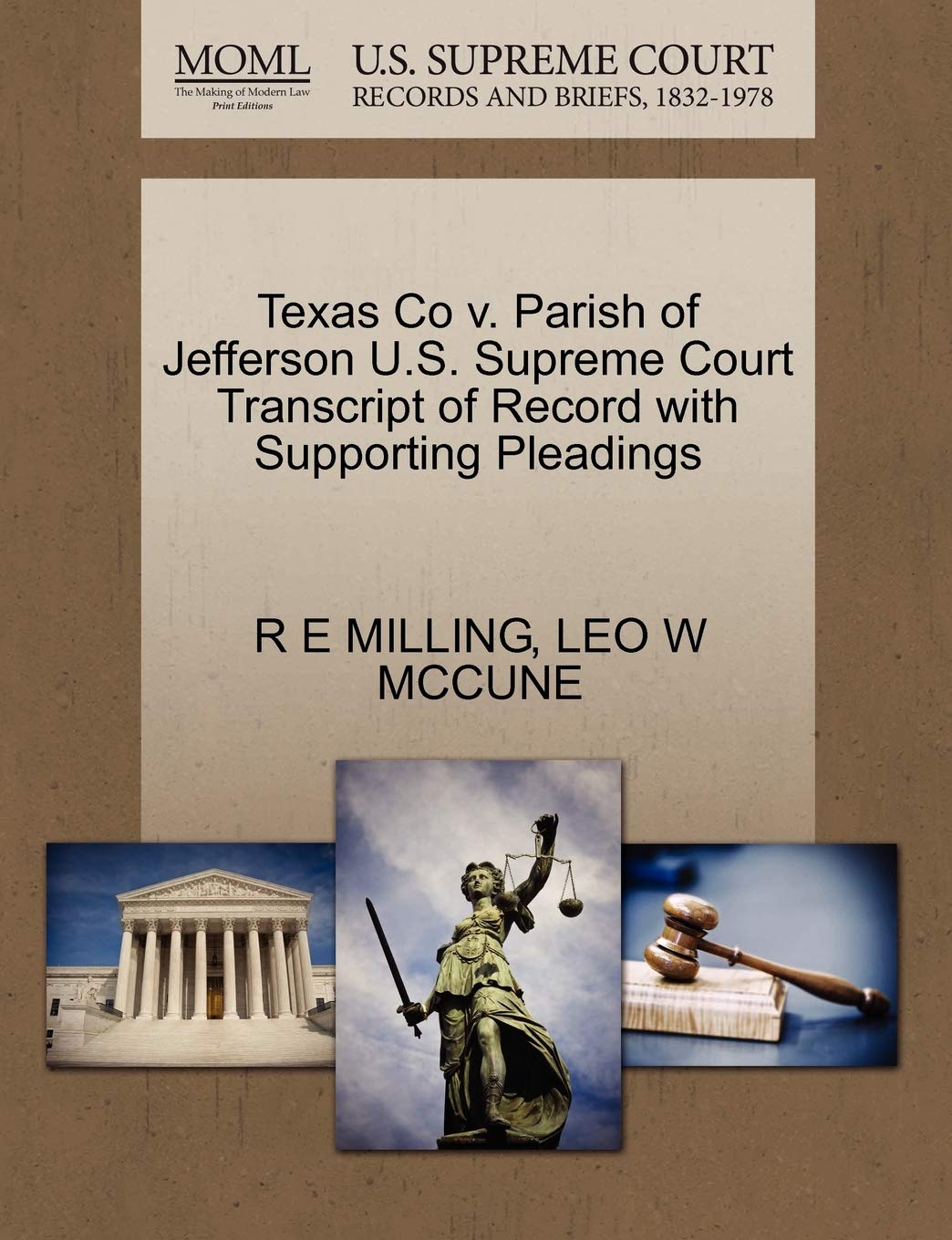 Texas Co V. Parish of Jefferson U.S. Supreme Court Transcript of Record with Supporting Pleadings Law