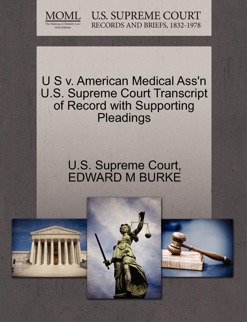 U S V. American Medical Ass'n U.S. Supreme Court Transcript of Record with Supporting Pleadings Law