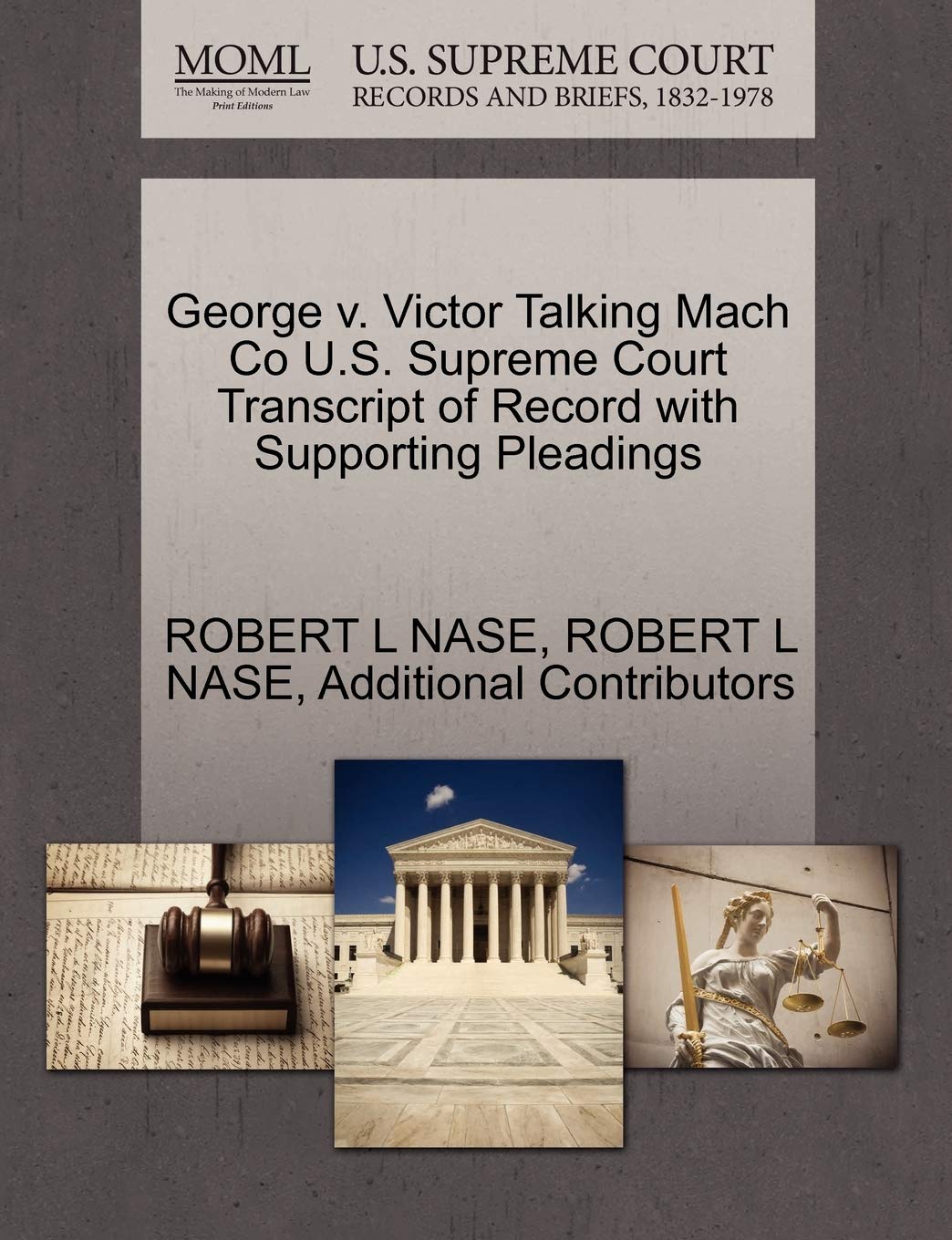 George V. Victor Talking Mach Co U.S. Supreme Court Transcript of Record with Supporting Pleadings Law