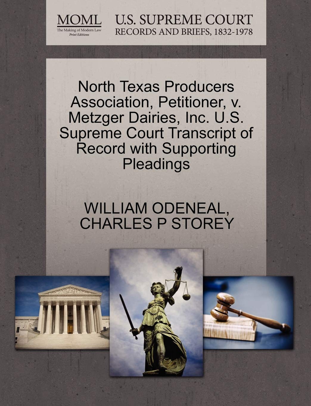 North Texas Producers Association, Petitioner, V. Metzger Dairies, Inc. U.S. Supreme Court Transcript of Record with Supporting Pleadings Law