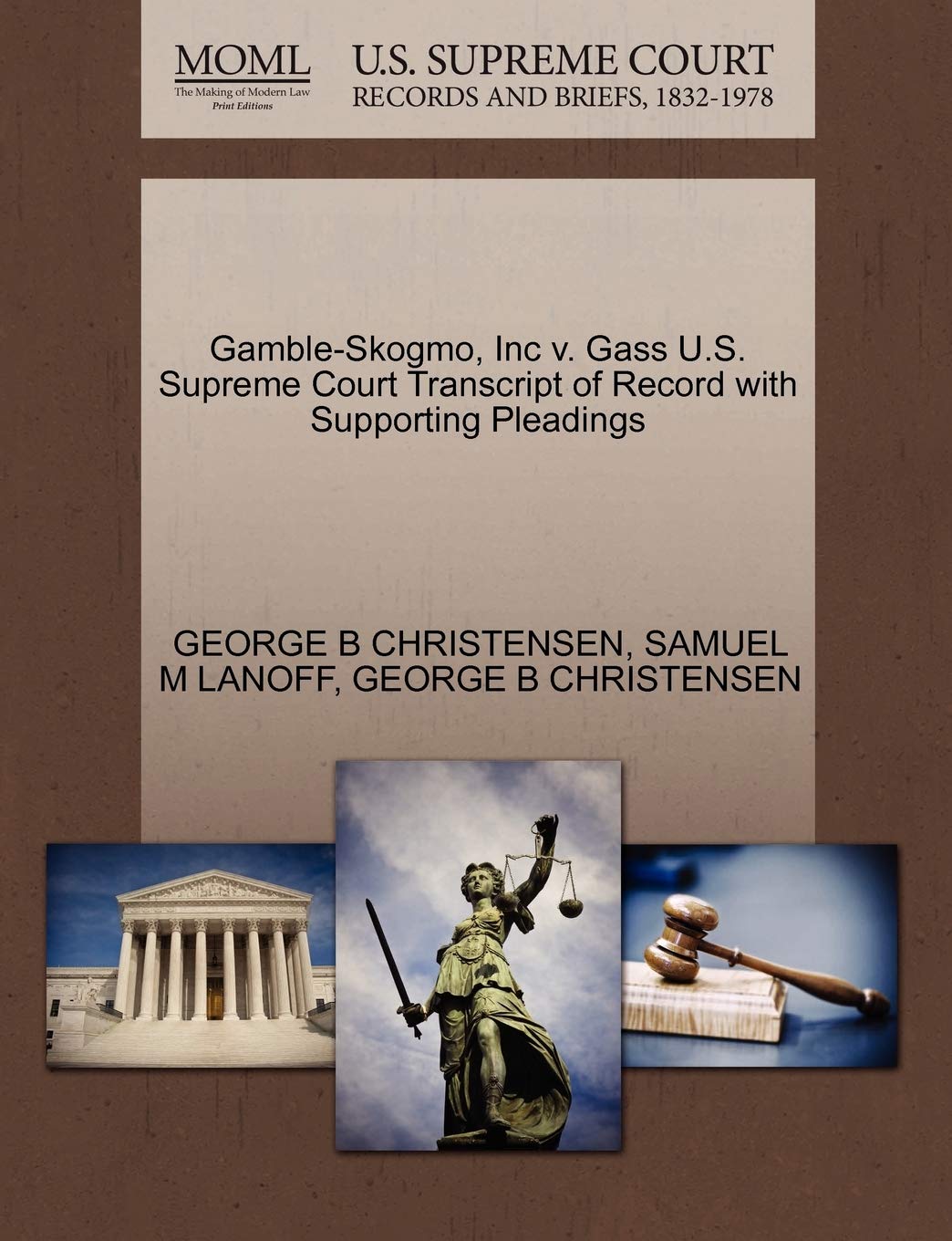 Gamble-Skogmo, Inc V. Gass U.S. Supreme Court Transcript of Record with Supporting Pleadings Law
