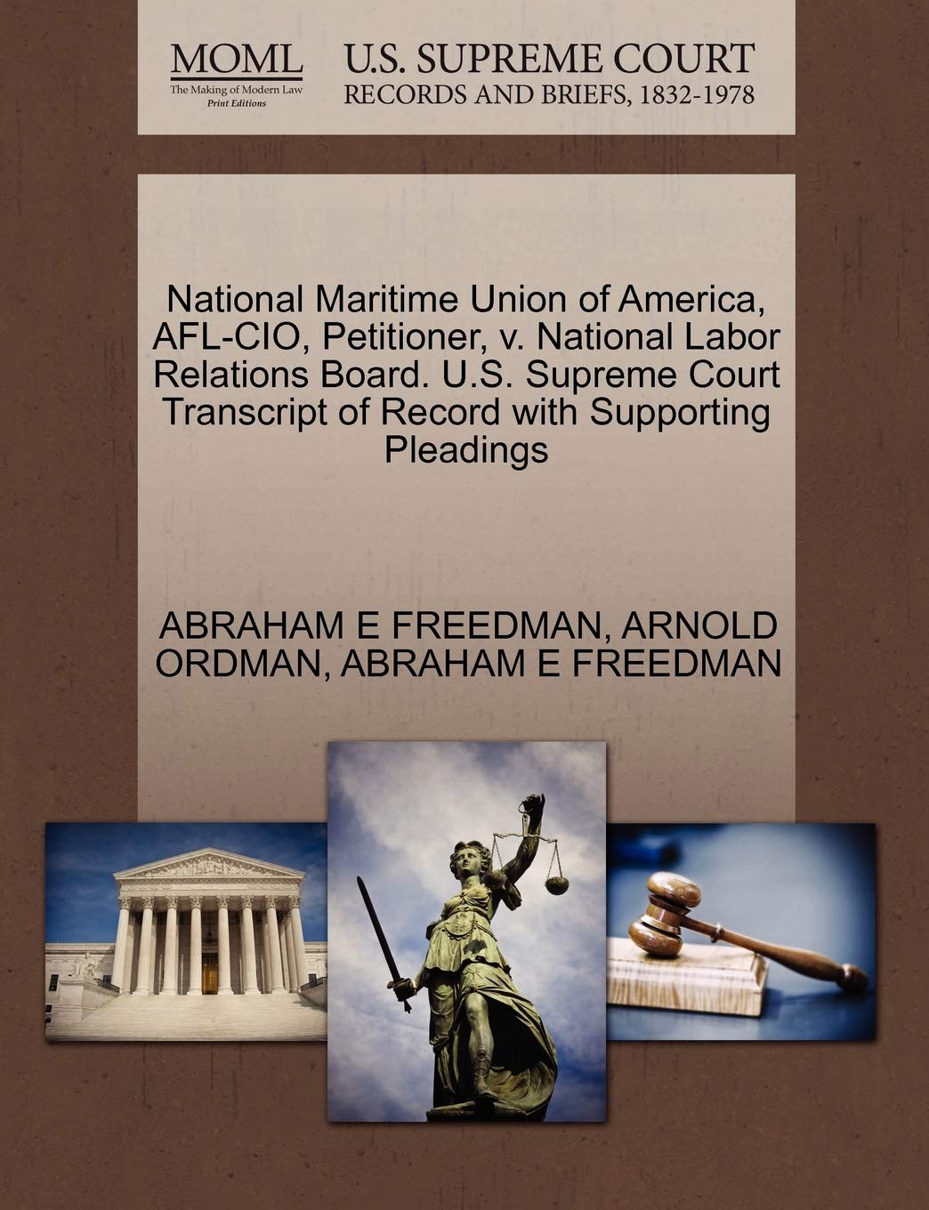 National Maritime Union of America, AFL-CIO, Petitioner, V. National Labor Relations Board. U.S. Supreme Court Transcript of Record with Supporting Pleadings Law