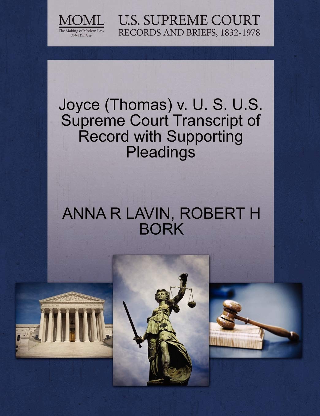 Joyce (Thomas) V. U. S. U.S. Supreme Court Transcript of Record with Supporting Pleadings Law