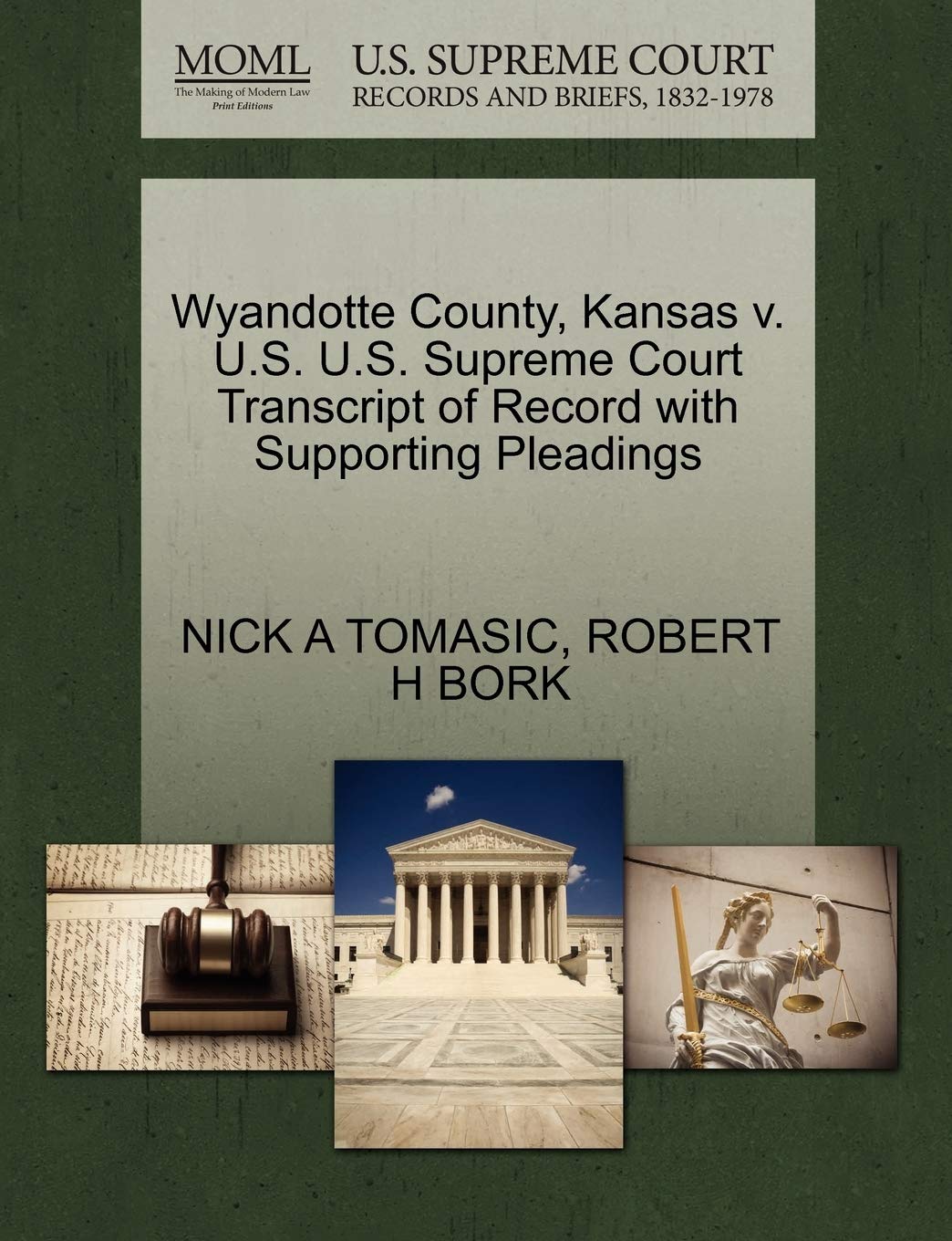 Wyandotte County, Kansas V. U.S. U.S. Supreme Court Transcript of Record with Supporting Pleadings Law