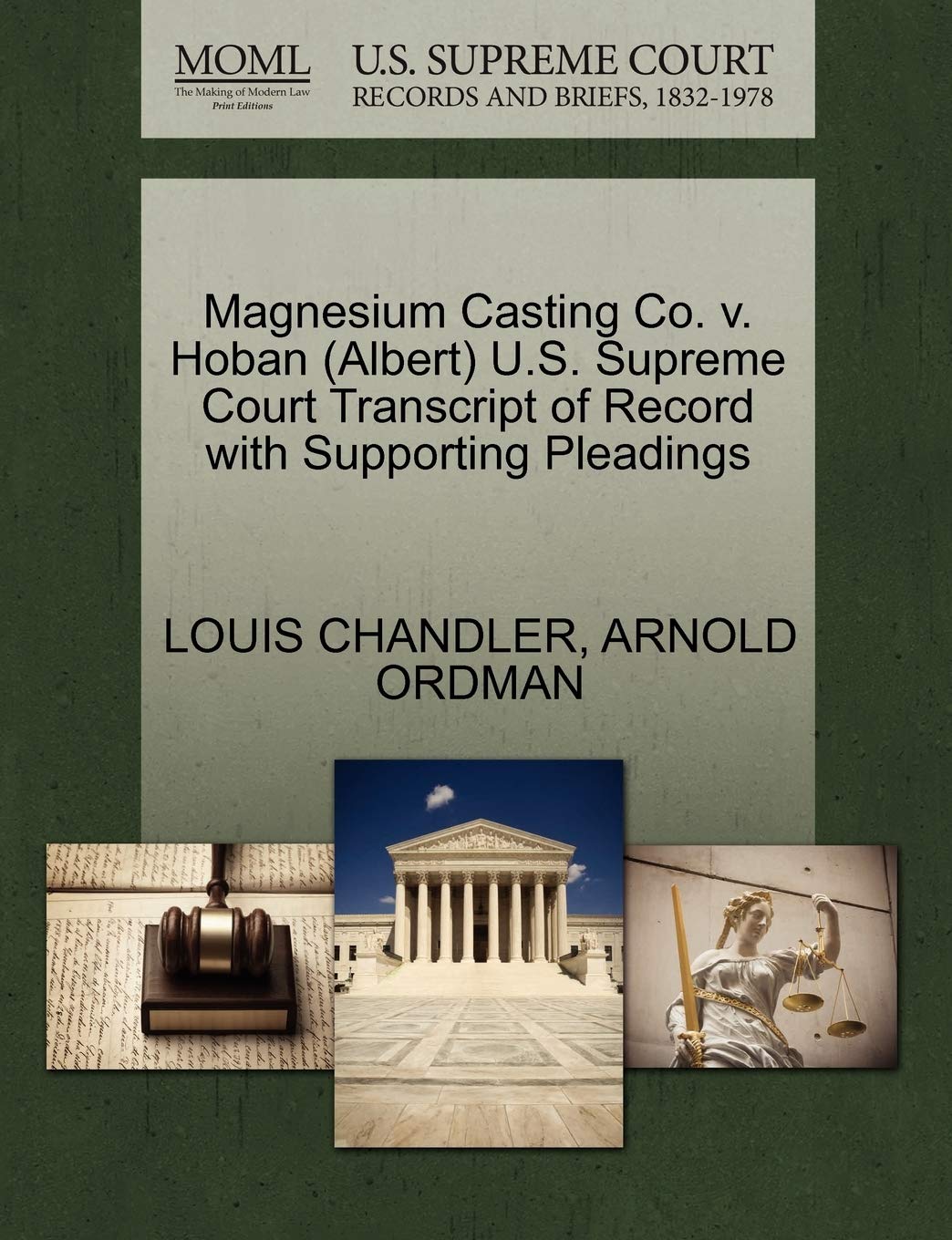 Magnesium Casting Co. V. Hoban (Albert) U.S. Supreme Court Transcript of Record with Supporting Pleadings Law