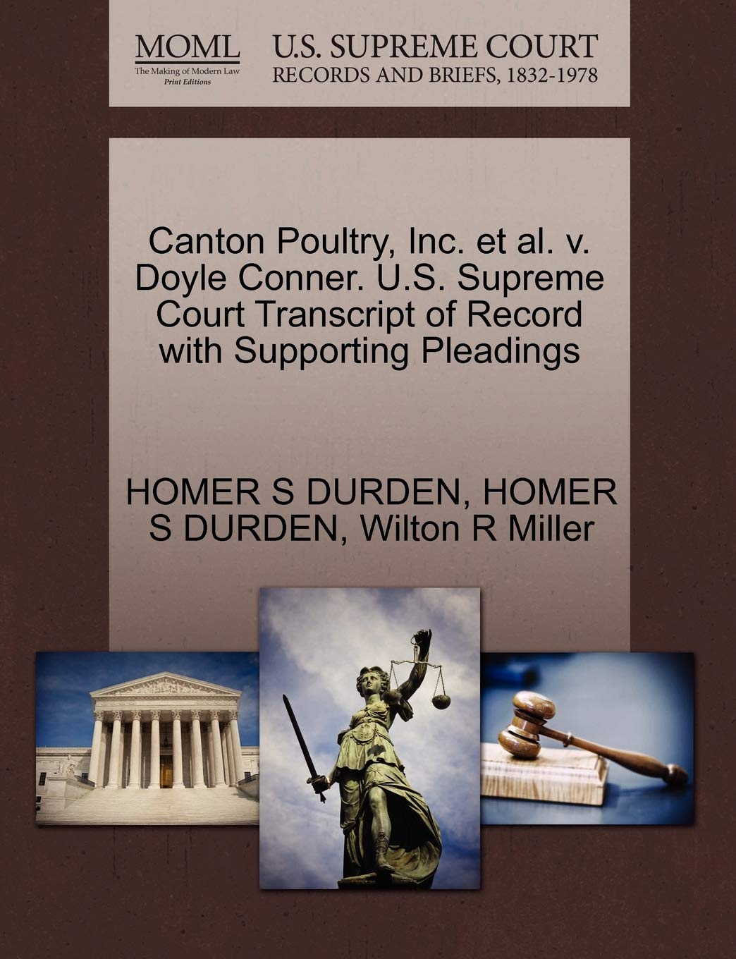 Canton Poultry, Inc. et al. V. Doyle Conner. U.S. Supreme Court Transcript of Record with Supporting Pleadings Law