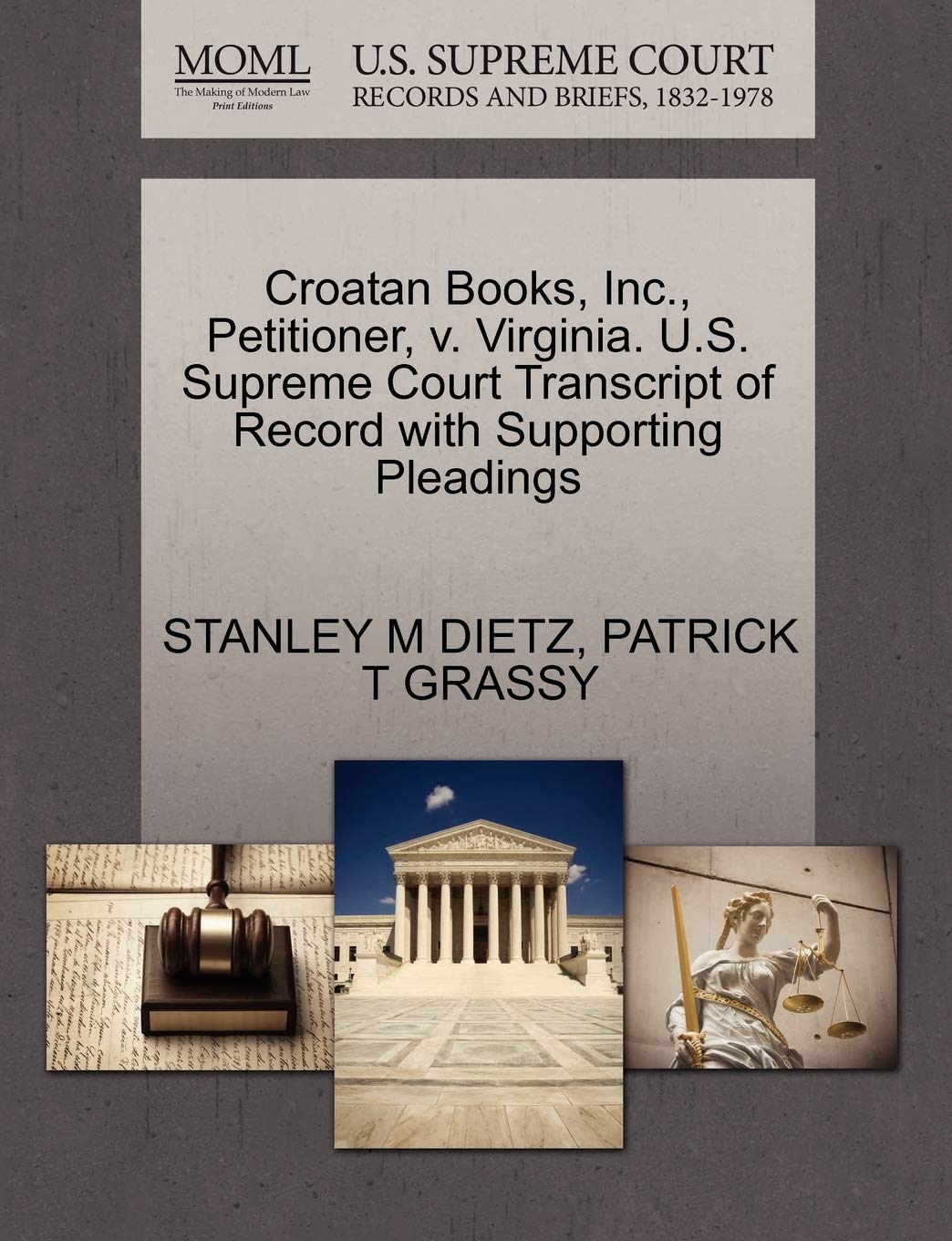 Croatan Books, Inc., Petitioner, V. Virginia. U.S. Supreme Court Transcript of Record with Supporting Pleadings Law