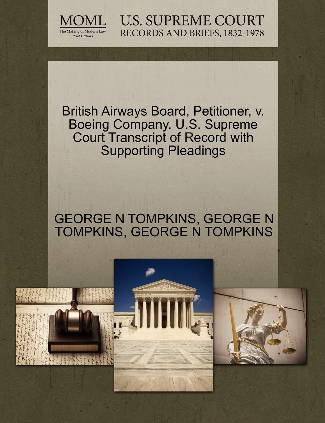British Airways Board, Petitioner, V. Boeing Company. U.S. Supreme Court Transcript of Record with Supporting Pleadings Law